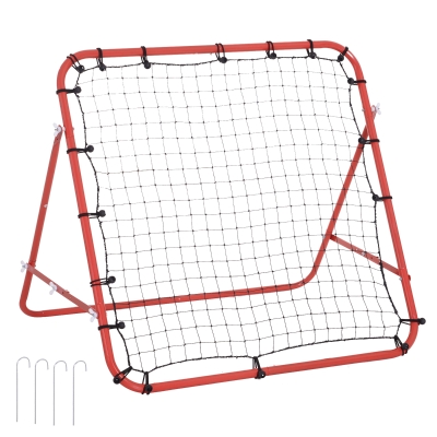 HOMCOM Filet de Rebond Métal Réglable 96x80x96 Entraînement Sport