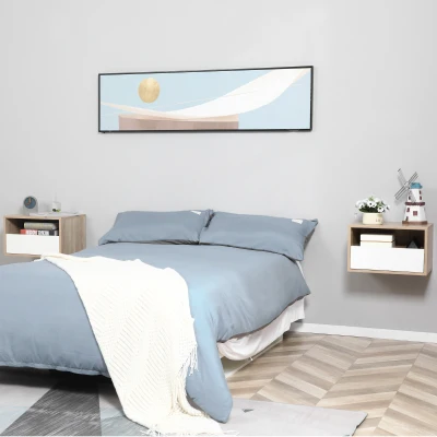 HOMCOM Comodino 45cm x 35cm x 27.5cm Bianco
