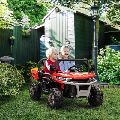 HOMCOM Kids Electric Ride-On Car 2 Seater Red