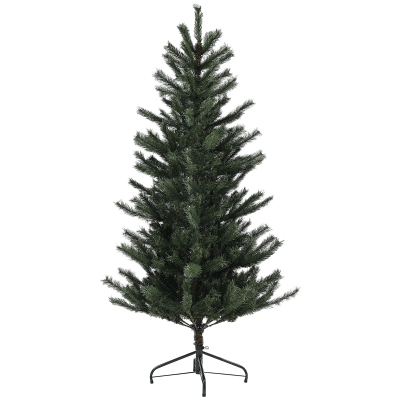 HOMCOM Weihnachtsbaum 180 cm, flammenhemmend, Metallfuß, 467 Spitzen, grün