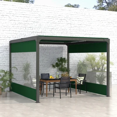 Outsunny Replacement Pergola Panels Set of Two Green 3x2m