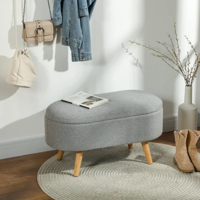 Storage Ottoman 82W x 41D x 45H Charcoal grey