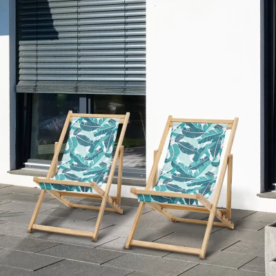 Outsunny Lettino prendisole 93cm x 58cm x 86.5cm Verde