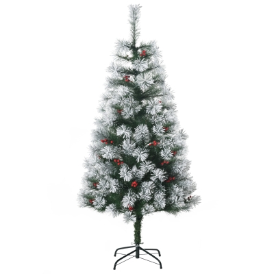 HOMCOM 5FT Artificial Christmas Tree with Metal Stand