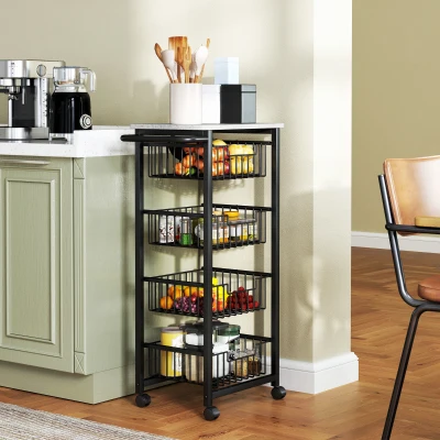 Kitchen Island 49.5W x 31D x 91Hcm Light Grey