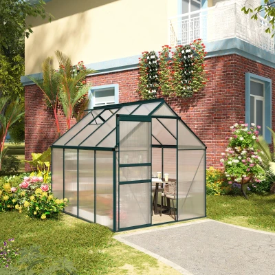 Outsunny Serra da giardino 190cm x 253cm x 199cm Verde