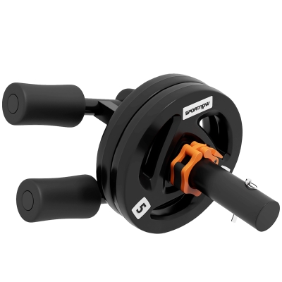 SPORTNOW Tib Bar with 2x5kg Plates Calf Raise Trainer Black