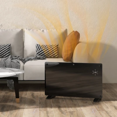 Electric Heater 71W x 21.5D x 44.5D cm Black