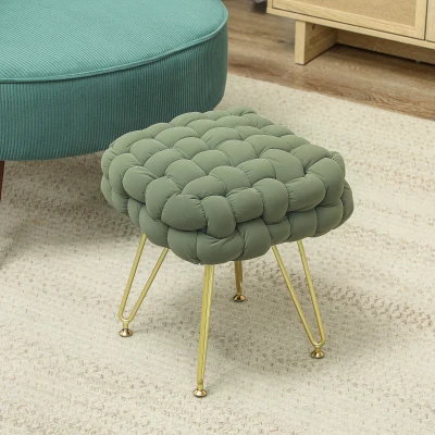 Foot Stool 38W x 38D x 41.5Hcm Green