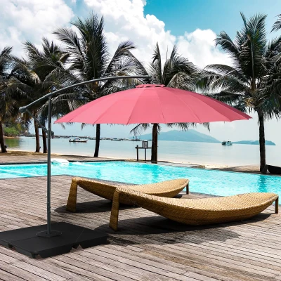 Outsunny Set of 4 Parasol Base Weights Black 80kg