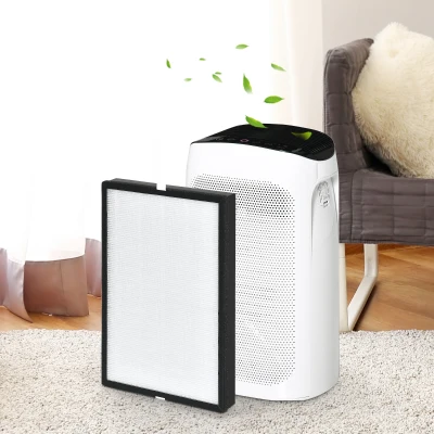 HOMCOM Filtre Purificateur Air 3en1 HEPA Blanc