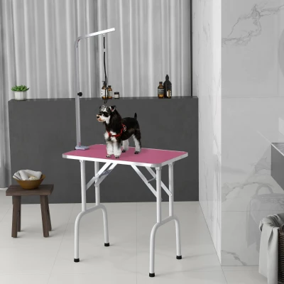 Pet Grooming Table 81L x 48.5W x 80Hcm Pink