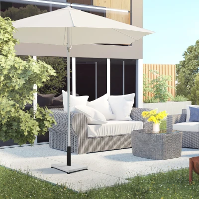 Outsunny 12kg Concrete Parasol Base Adjustable White