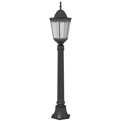 Outsunny Lampadaire Jardin Extérieur E27 Aluminium Noir Ø23x114cm