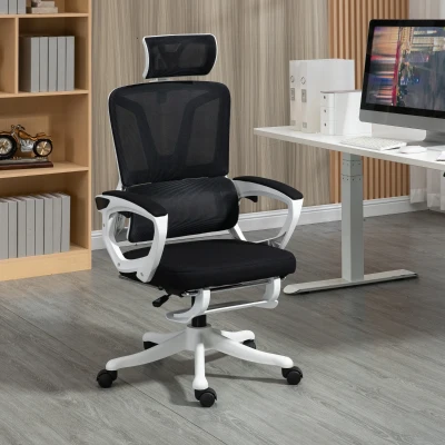 Vinsetto Sedia da Ufficio Ergonomica ad Altezza Regolabile Nero