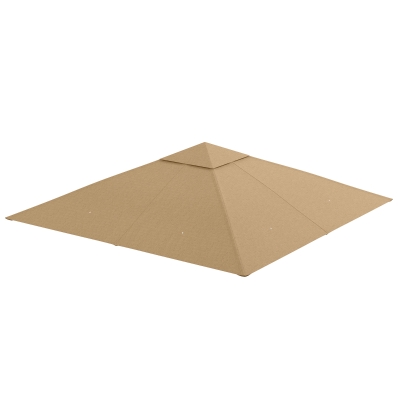 Outsunny Ersatzdach für Gartenpavillon, Polyester, 2,98 x 2,95 m, Beige