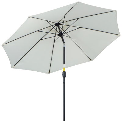 Outsunny 2.7M Garden Parasol Aluminium Cream White