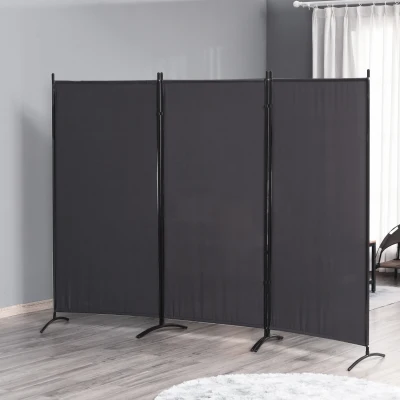 HOMCOM 2 Paravents 3 Panneaux Métal Brise-Vue