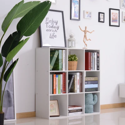 HOMCOM Libreria Bianca 91 cm x 29.5 cm x 91 cm Bianco