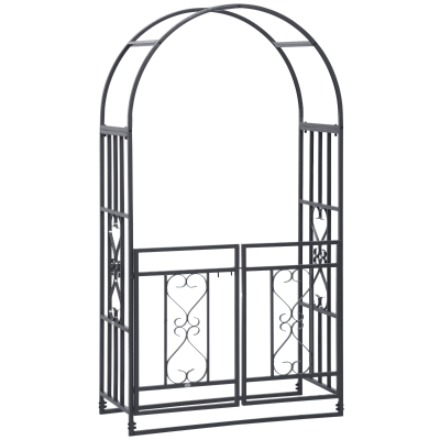 Garden Arch 114W x 50D x 206H cm Dark Grey
