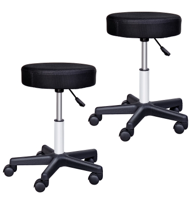 HOMCOM 2 Tabourets Massage Pivotants Réglables