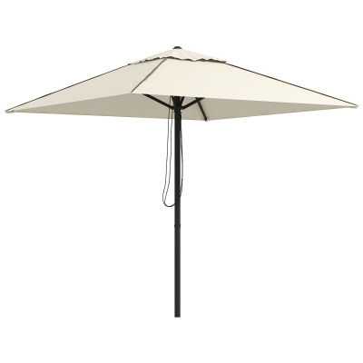 Outsunny Square Canopy Parasol 215cm Beige/Brown