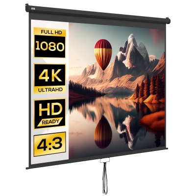 HOMCOM Telo Proiettore 120" Regolabile Formato 4:3 244x183cm
