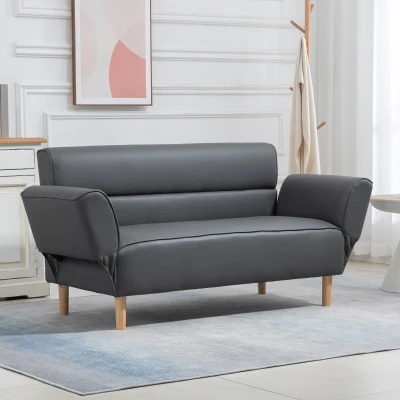 HOMCOM Divanetto 2 Posti Convertibile in Divano Letto Singolo