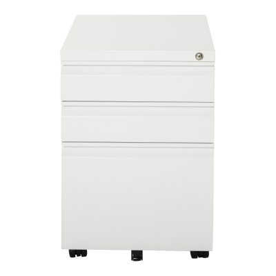 Vinsetto Cajonera de Oficina con Ruedas Mueble con Cerradura 2 Cajones y 1 Archivador para Tamaño A4 Carta 39x48x60 cm Blanco