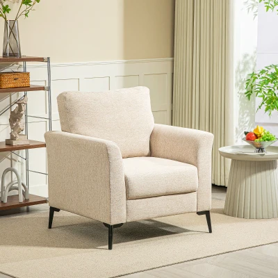Armchair 82W x 82D x 89Hcm Beige