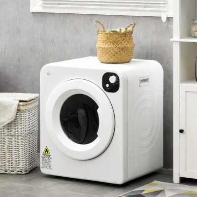 HOMCOM 6kg Vented Tumble Dryer Portable White