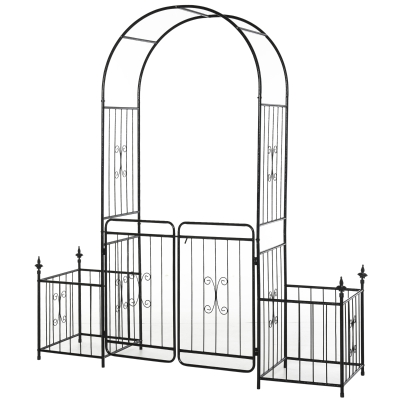 Garden Arch 200W x 50D x 220H cm Black
