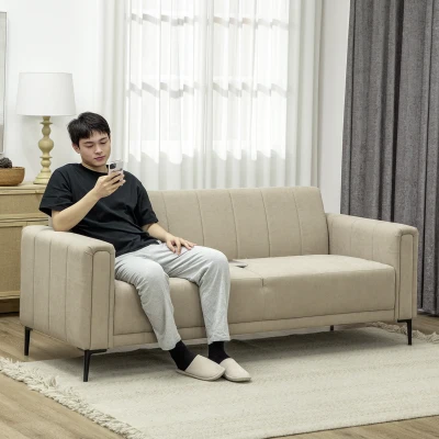 3 Seater Sofa 196W x 73D x 80Hcm Khaki