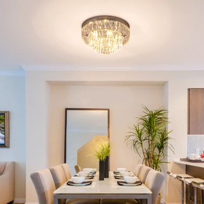 HOMCOM Modern Crystal Chandelier 7 Lights for Living Room