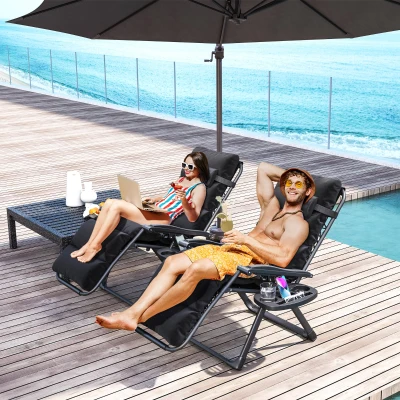 Zero Gravity Chairs 65W x 90D x 112Hcm Black