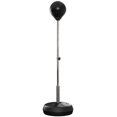 HOMCOM Punchingball-Set für Jugendliche, höhenverstellbar, inkl. Boxhandschuhe und Pumpe, Schwarz