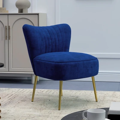 Accent Chair 53W x 69.5D x 69.5Hcm Blue