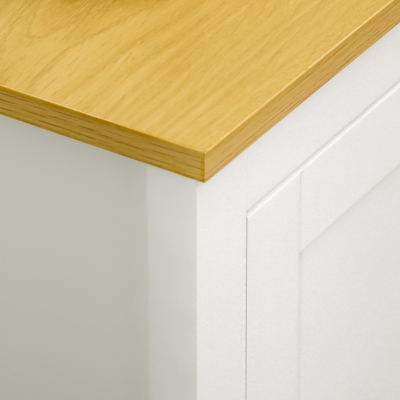 HOMCOM Aparador de Salón Armario de Almacenamiento con 3 Puertas con Estantes Ajustables Estilo Moderno 120x40x70 cm Blanco(m-9)
