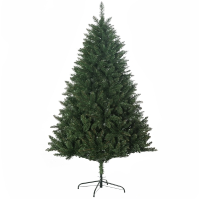 HOMCOM Albero di Natale Alto 180cm 800 Rami e Base in Metallo