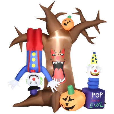Outsunny Inflatable Halloween Ghost Tree 7ft LED Display