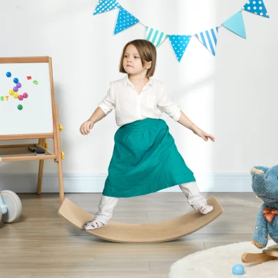 AIYAPLAY Tabla de Equilibrio para Niños de +3 Años Carga 50 kg para Entrenamiento Sensorial Equilibrio 90x29x19 cm Natural