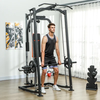 Multi-Exercise Gym Station 180L x 165W x 225Hcm Black