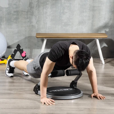 HOMCOM Appareil Abdominaux Pliable 3 Niveaux Résistance