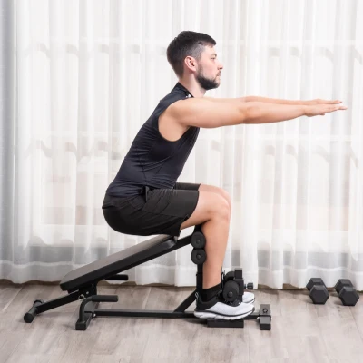 HOMCOM Squat Machine 100cm x 58cm x 46cm Nero