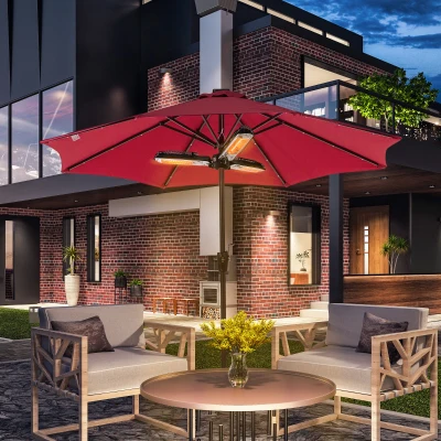Outsunny Electric Infrared Heater 2000W Patio Parasol