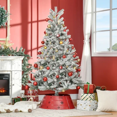 HOMCOM Sapin Noël Artificiel Enneigé 180cm 521 Branches