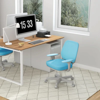 Vinsetto Sedia da Ufficio Ergonomica Altezza Regolabile Azzurra