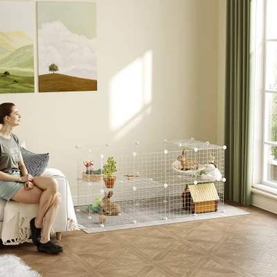 Small Animal Cage 146L x 73W x 73H cm White