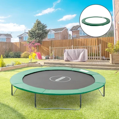 HOMCOM Cubierta de Protección Acolchada para Cama Elástica Borde de Seguridad para Trampolines con Diámetro Ø244 cm Verde