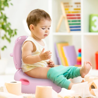 HOMCOM Vasino per Bambini 40cm x 30cm x 23cm Rosa